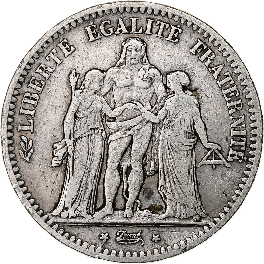 France, 5 Francs, Hercule, 1849, Paris, Silver, VF(30-35), Gadoury:683, KM:756.1