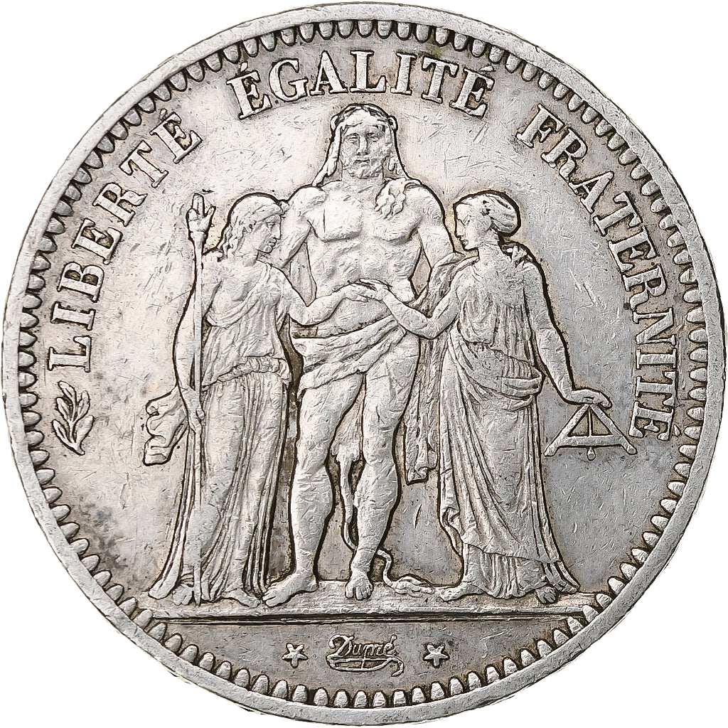France, 5 Francs, Hercule, 1849, Paris, Silver, EF(40-45), Gadoury:683, KM:756.1