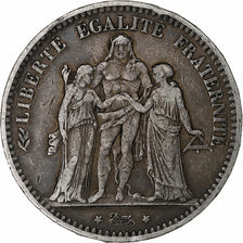 Coin, France, Hercule, 5 Francs, 1873, Bordeaux, VF(20-25), Silver, KM:820.2