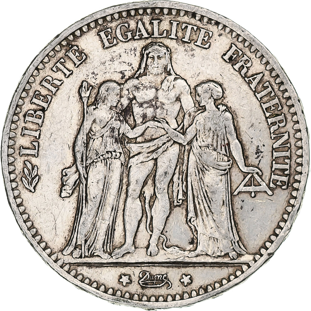 France, 5 Francs, Hercule, 1874, Paris, Argent, TB+, Gadoury:745a, Le