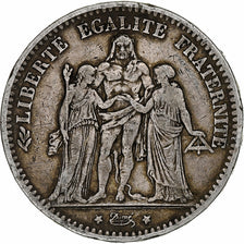 Frankreich, 5 Francs, Hercule, 1875, Bordeaux, Silber, S, Gadoury:745a, KM:820.2