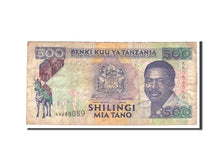 Biljet, Tanzania, 500 Shilingi, 1993, Undated, KM:26b, B