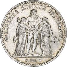 France, 5 Francs, Hercule, 1877, Paris, Argent, TTB+, Gadoury:745a, KM:820.1