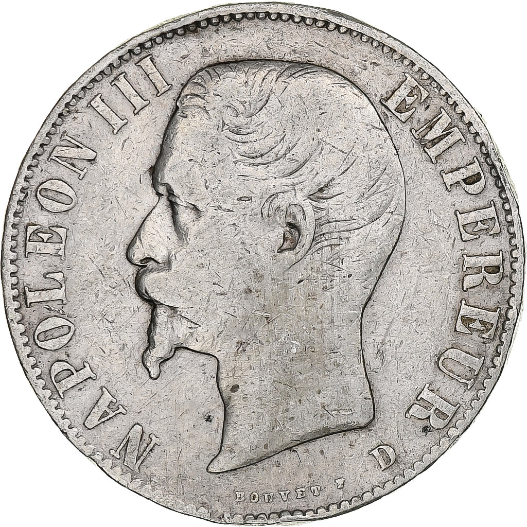 Münze, Frankreich, Napoleon III, Napoléon III, 5 Francs, 1855, Lyon, S