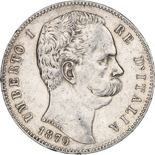 Italie, Umberto I, 5 Lire, 1879, Rome, Argent, TTB, KM:20