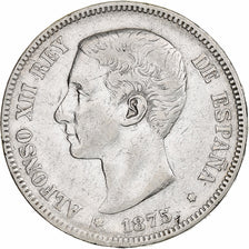 Spain, Alfonso XII, 5 Pesetas, 1875, Silver, VF(30-35), KM:671