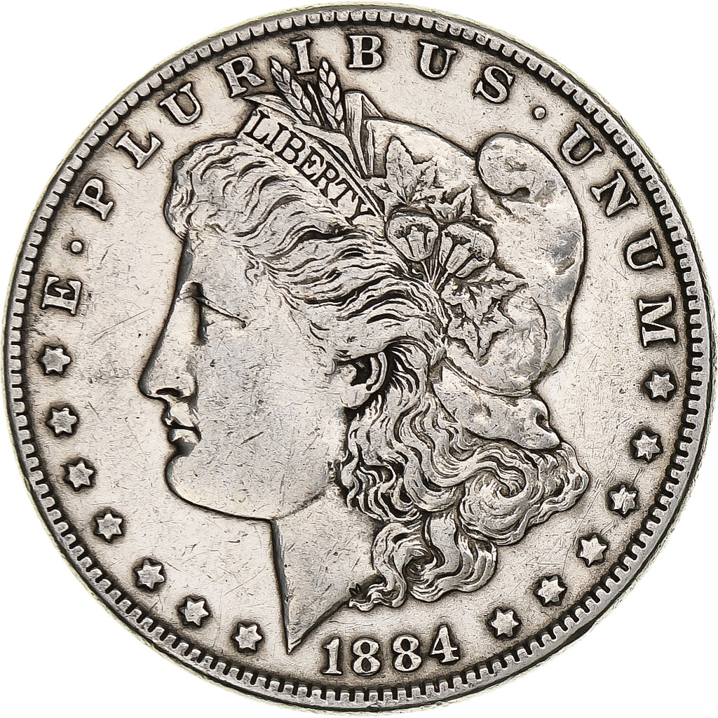 Coin, United States, Morgan Dollar, Dollar, 1884, U.S. Mint, Philadelphia