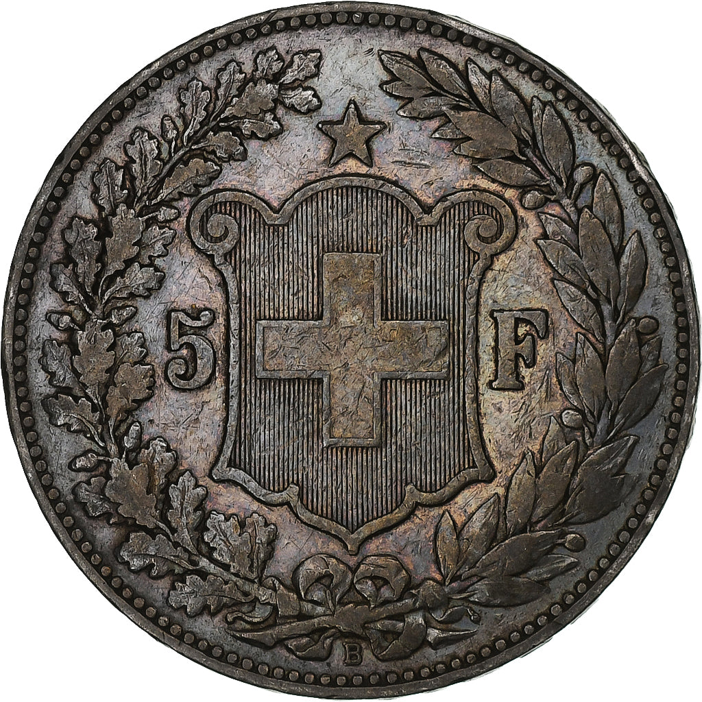 Switzerland, 5 Francs, 1889, Bern, Silver, VF(30-35), KM:34