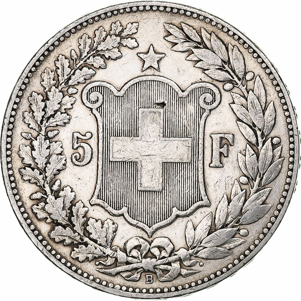 Switzerland, 5 Francs, 1891, Bern, Silver, VF(30-35), KM:34