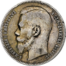 Coin, Russia, Nicholas II, Rouble, 1897, St. Petersburg, VF(20-25), Silver