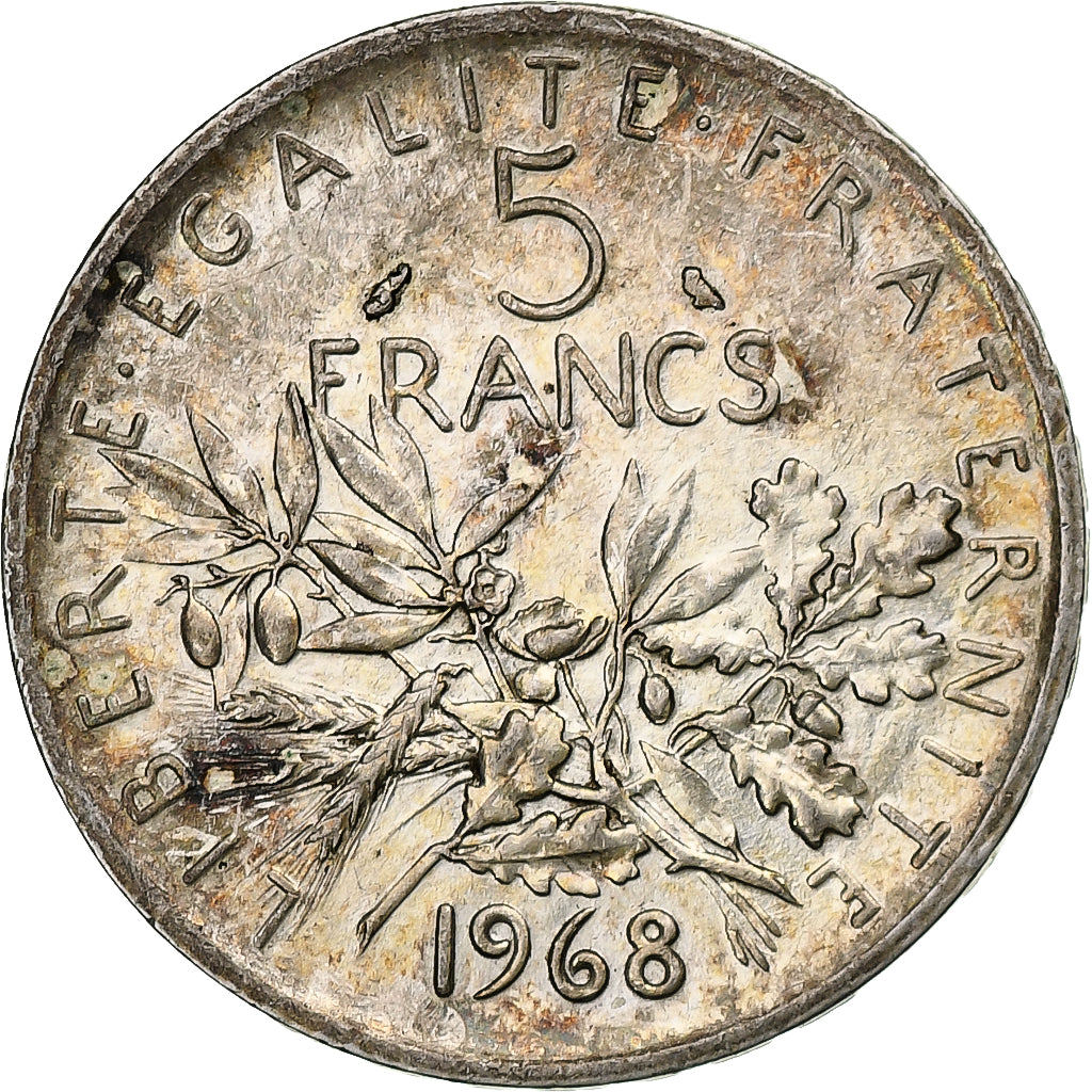 France, 5 Francs, Semeuse, 1968, Argent, TTB, Gadoury:770, KM:926
