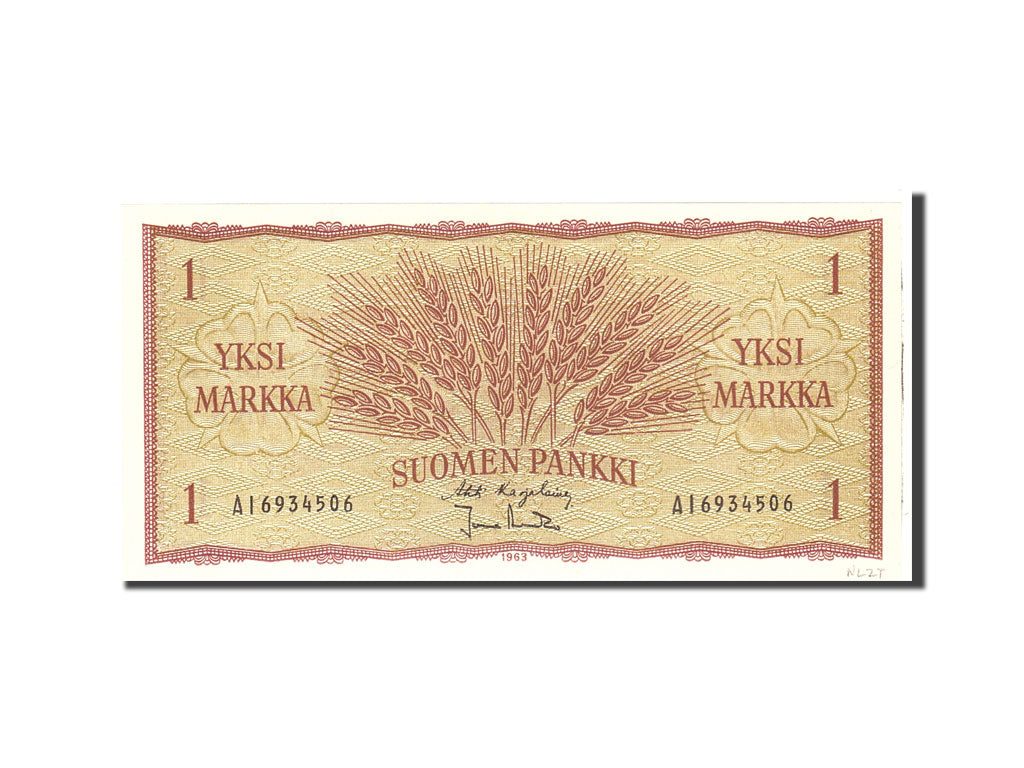 Banknot, Finlandia, 1 Markka, 1963, Undated, KM:98a, UNC(65-70)