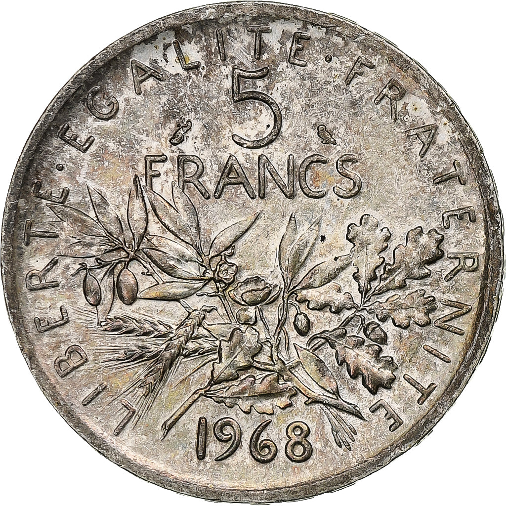 France, 5 Francs, Semeuse, 1968, Argent, SUP, Gadoury:770, KM:926
