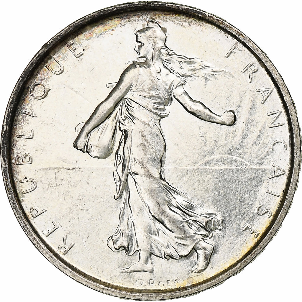 France, 5 Francs, Semeuse, 1968, Silver, MS(60-62), Gadoury:770, KM:926