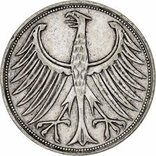 République fédérale allemande, 5 Mark, 1951, Stuttgart, Argent, TTB, KM:112.1