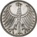 GERMANY - FEDERAL REPUBLIC, 5 Mark, 1966, Karlsruhe, Silver, EF(40-45), KM:112.1