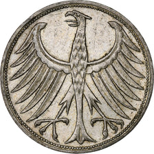 Coin, GERMANY - FEDERAL REPUBLIC, 5 Mark, 1967, Karlsruhe, AU(50-53), Silver