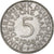 Federale Duitse Republiek, 5 Mark, 1968, Stuttgart, Zilver, ZF+, KM:112.1