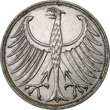 République fédérale allemande, 5 Mark, 1970, Hambourg, Argent, TTB+, KM:112.1