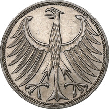 GERMANY - FEDERAL REPUBLIC, 5 Mark, 1971, Stuttgart, Silver, AU(50-53), KM:112.1