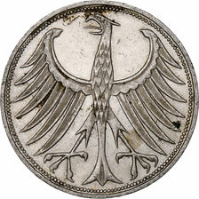 GERMANY - FEDERAL REPUBLIC, 5 Mark, 1972, Stuttgart, Silver, EF(40-45), KM:112.1