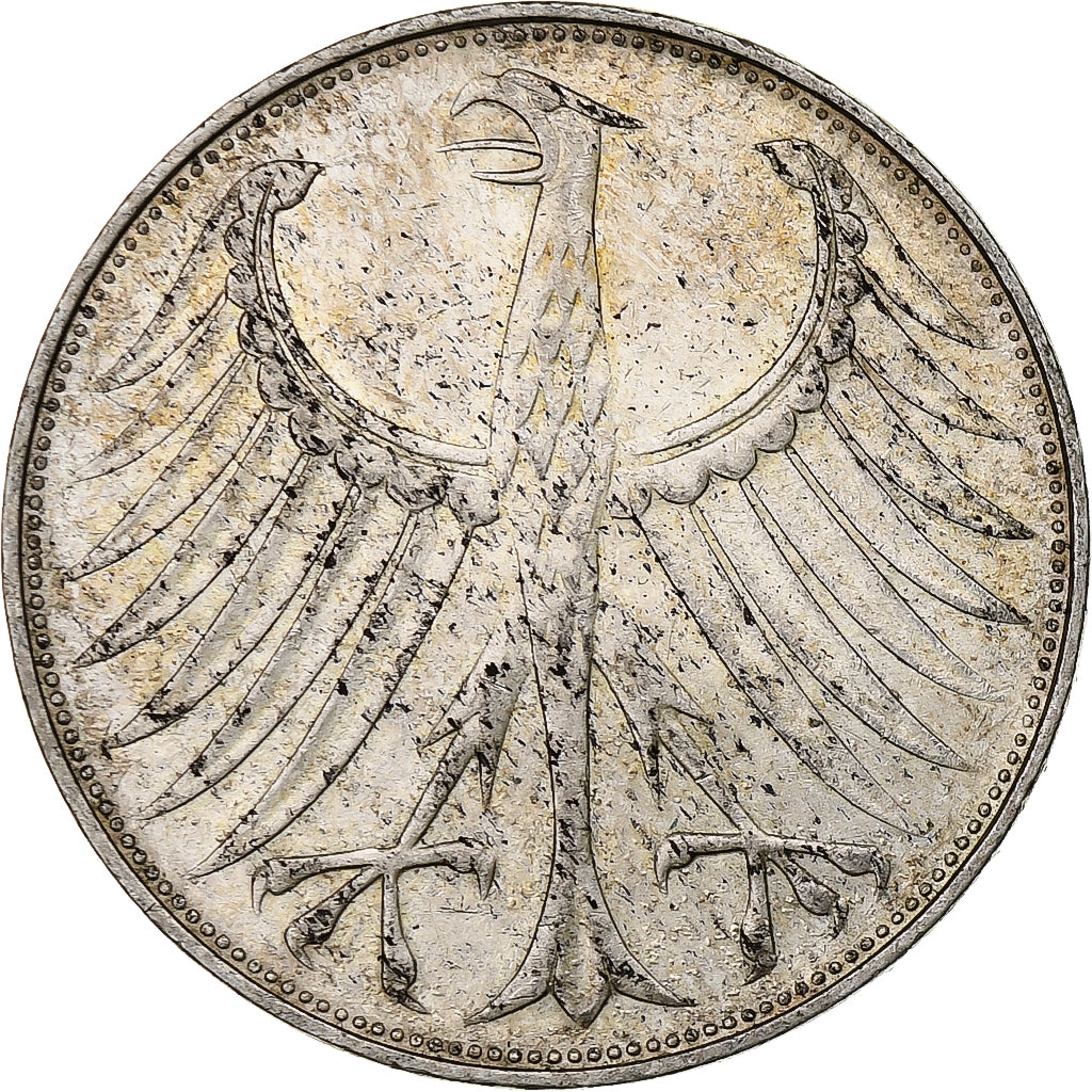 République fédérale allemande, 5 Mark, 1972, Karlsruhe, Argent, TTB, KM:112.1