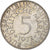 République fédérale allemande, 5 Mark, 1972, Karlsruhe, Argent, TTB, KM:112.1