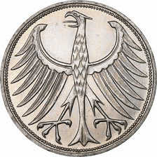 GERMANY - FEDERAL REPUBLIC, 5 Mark, 1973, Stuttgart, Silver, AU(50-53), KM:112.1