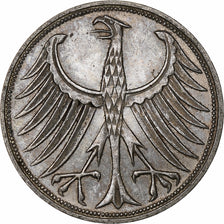 Coin, GERMANY - FEDERAL REPUBLIC, 5 Mark, 1974, Stuttgart, EF(40-45), Silver