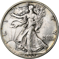 United States, Half Dollar, Walking Liberty, 1944, Philadelphia, Silver