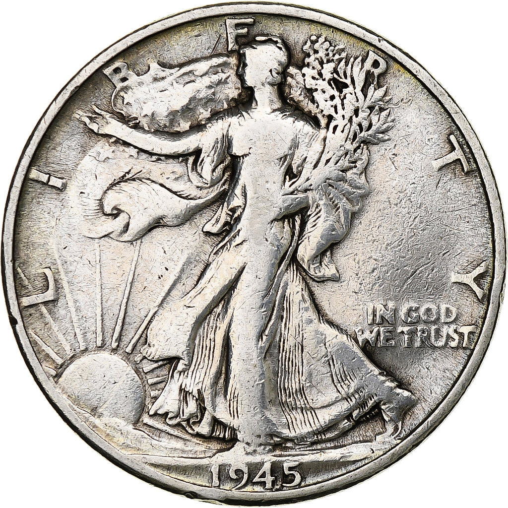 United States, Half Dollar, Walking Liberty Half Dollar, 1945, U.S. Mint