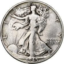 United States, Half Dollar, Walking Liberty Half Dollar, 1945, U.S. Mint