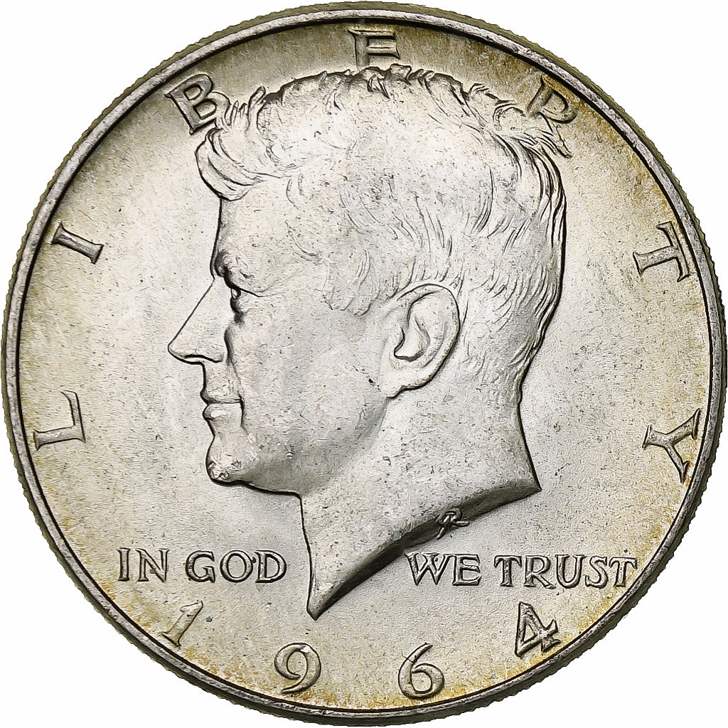 États-Unis, Half Dollar, Kennedy Half Dollar, 1964, Denver, Argent, SUP, KM:202