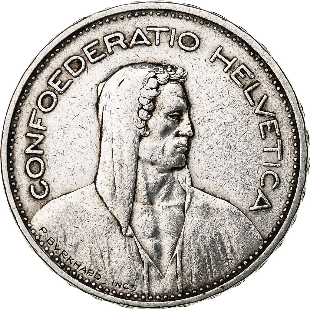 Switzerland, 5 Francs, 1932, Bern, Silver, EF(40-45), KM:40