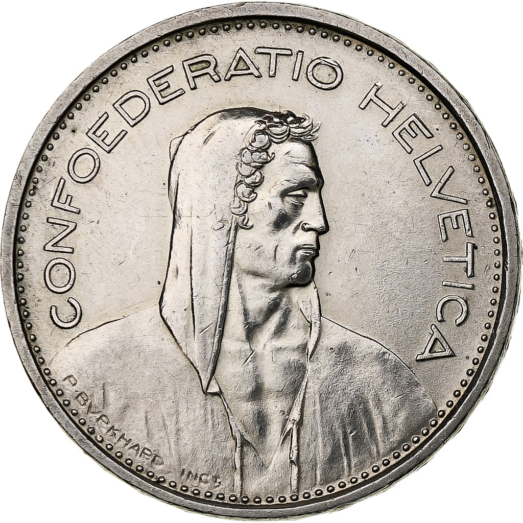 Switzerland, 5 Francs, 1967, Bern, Silver, AU(55-58), KM:40