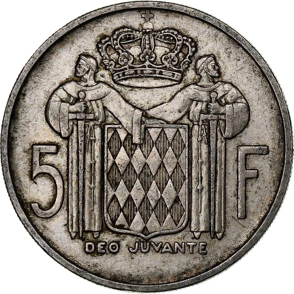 Monaco, Rainier III, 5 Francs, 1960, Silver, AU(50-53), Gadoury:MC 152, KM:141