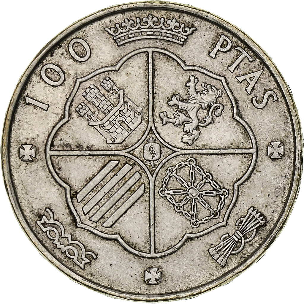 Coin, Spain, Caudillo and regent, 100 Pesetas, 1970, Madrid, EF(40-45), Silver