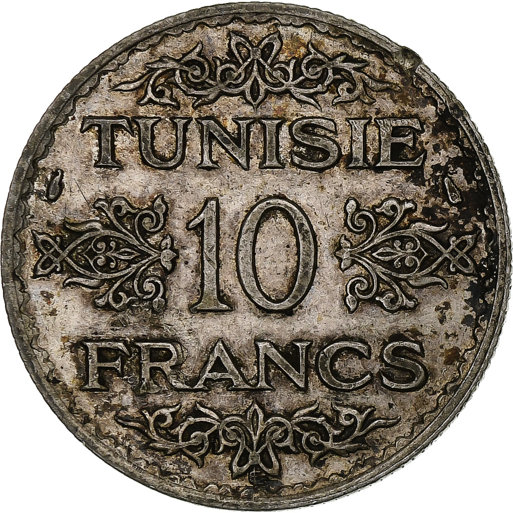 Monnaie, Tunisie, Ahmad Pasha Bey, 10 Francs, 1934, Paris, TTB, Argent, KM:262