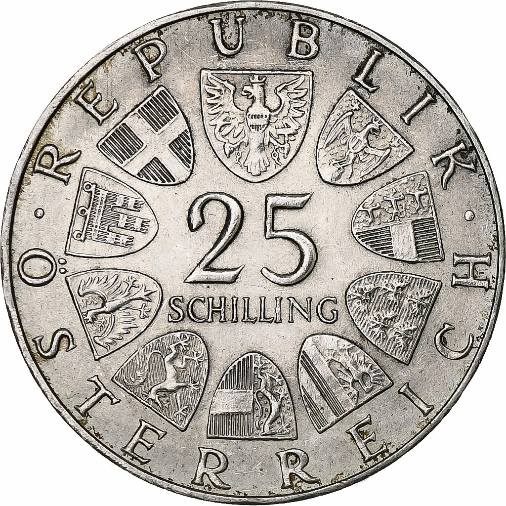 Oostenrijk, 25 Schilling, 1969, Zilver, PR, KM:2905