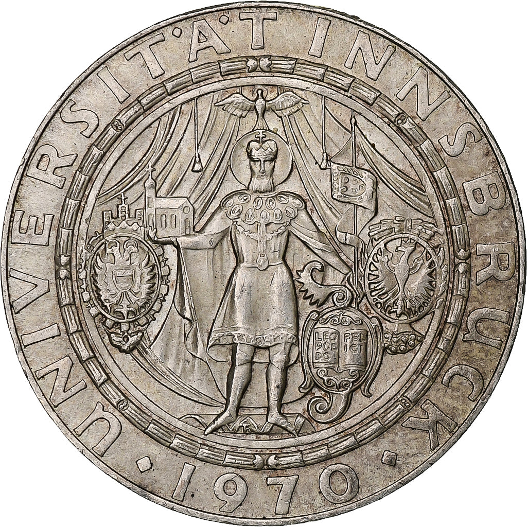 Austria, 50 Schilling, 1970, Silver, AU(55-58), KM:2908