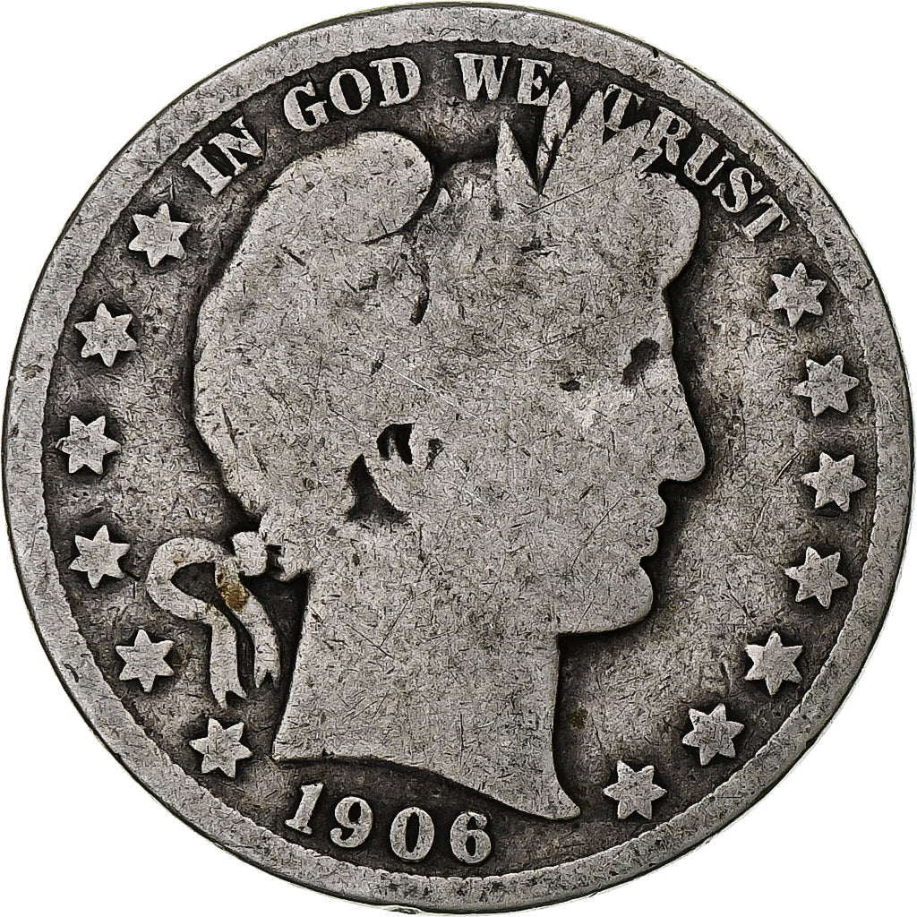 United States, Half Dollar, Barber Half Dollar, 1906, U.S. Mint, Silver
