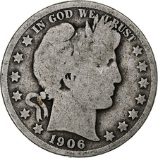 United States, Half Dollar, Barber Half Dollar, 1906, U.S. Mint, Silver