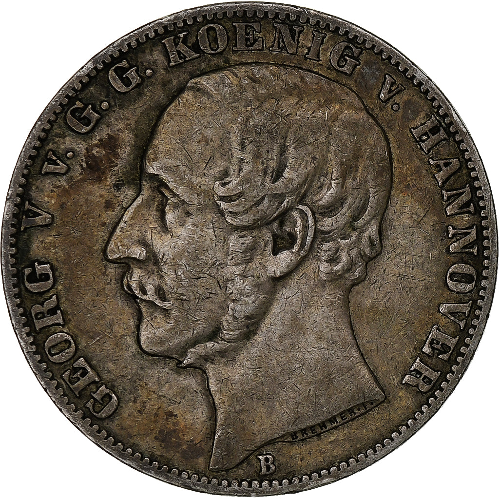 German States, HANNOVER, Georg V, Thaler, 1862, Hannover, Silver, EF(40-45)