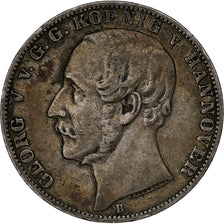 German States, HANNOVER, Georg V, Thaler, 1862, Hannover, Silver, EF(40-45)