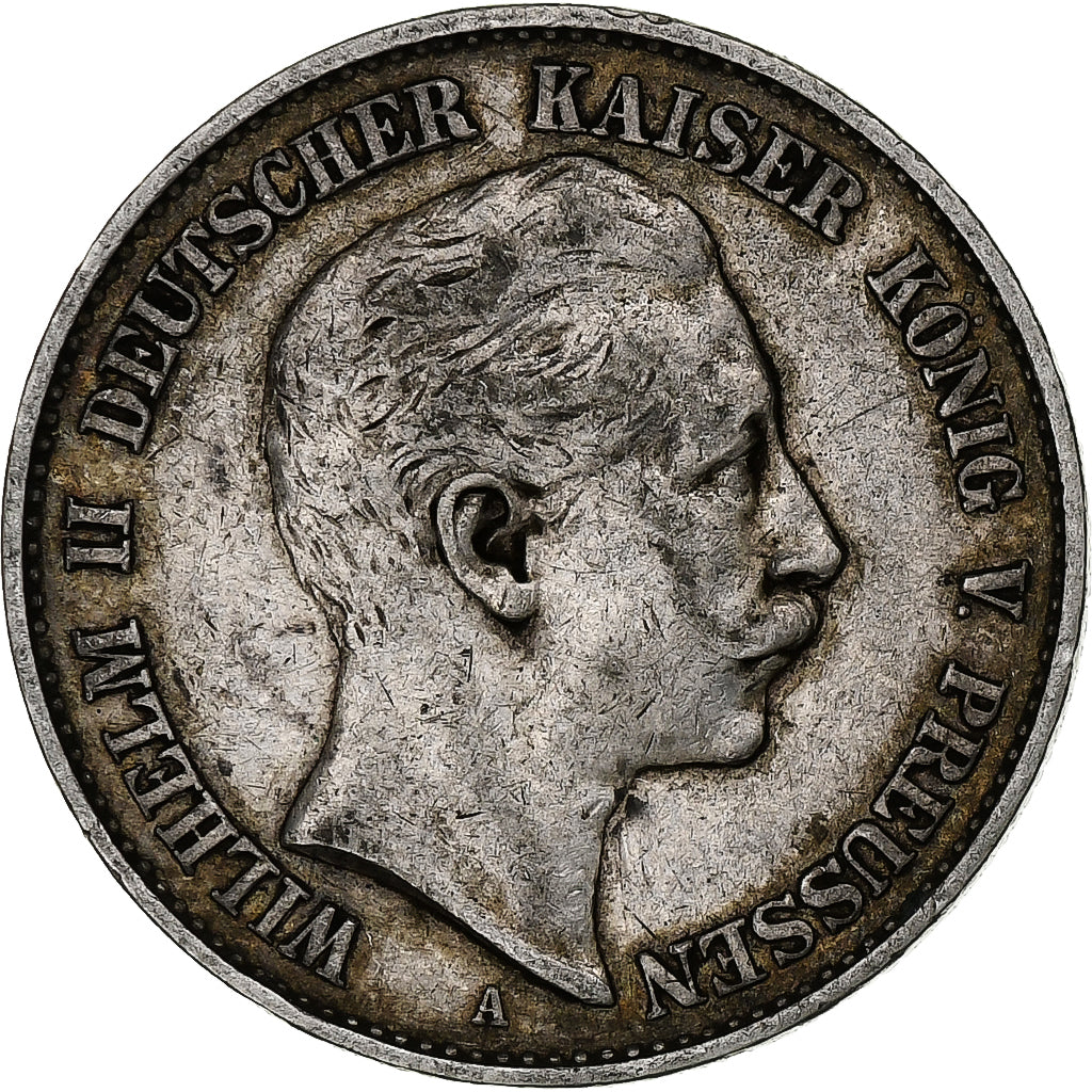NIEMCY - IMPERIUM, PRUSSIA, Wilhelm II, 2 Mark, 1900, Berlin, Srebro, EF(40-45)