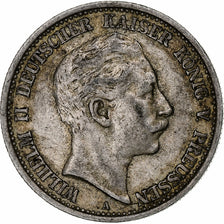 GERMANY - EMPIRE, PRUSSIA, Wilhelm II, 2 Mark, 1907, Berlin, Silver, EF(40-45)