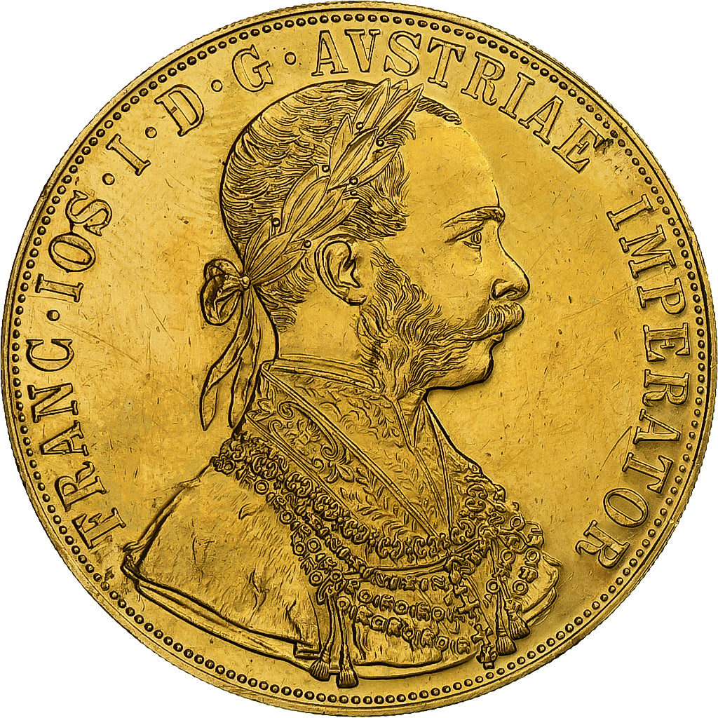 Coin, Austria, Franz Joseph I, 4 Ducat, 1915, Vienne, Official restrike