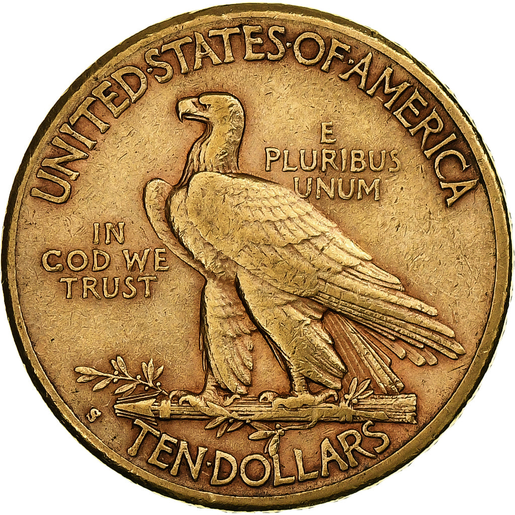 United States, $10, Eagle, Indian Head, 1910, San Francisco, Gold, EF(40-45)