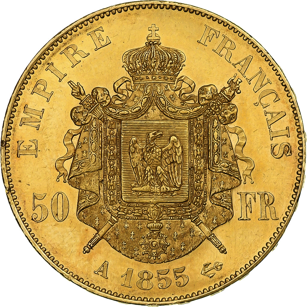 France, Napoléon III, 50 Francs, 1855, Paris, Or, SPL, Gadoury:1111, KM:785.1