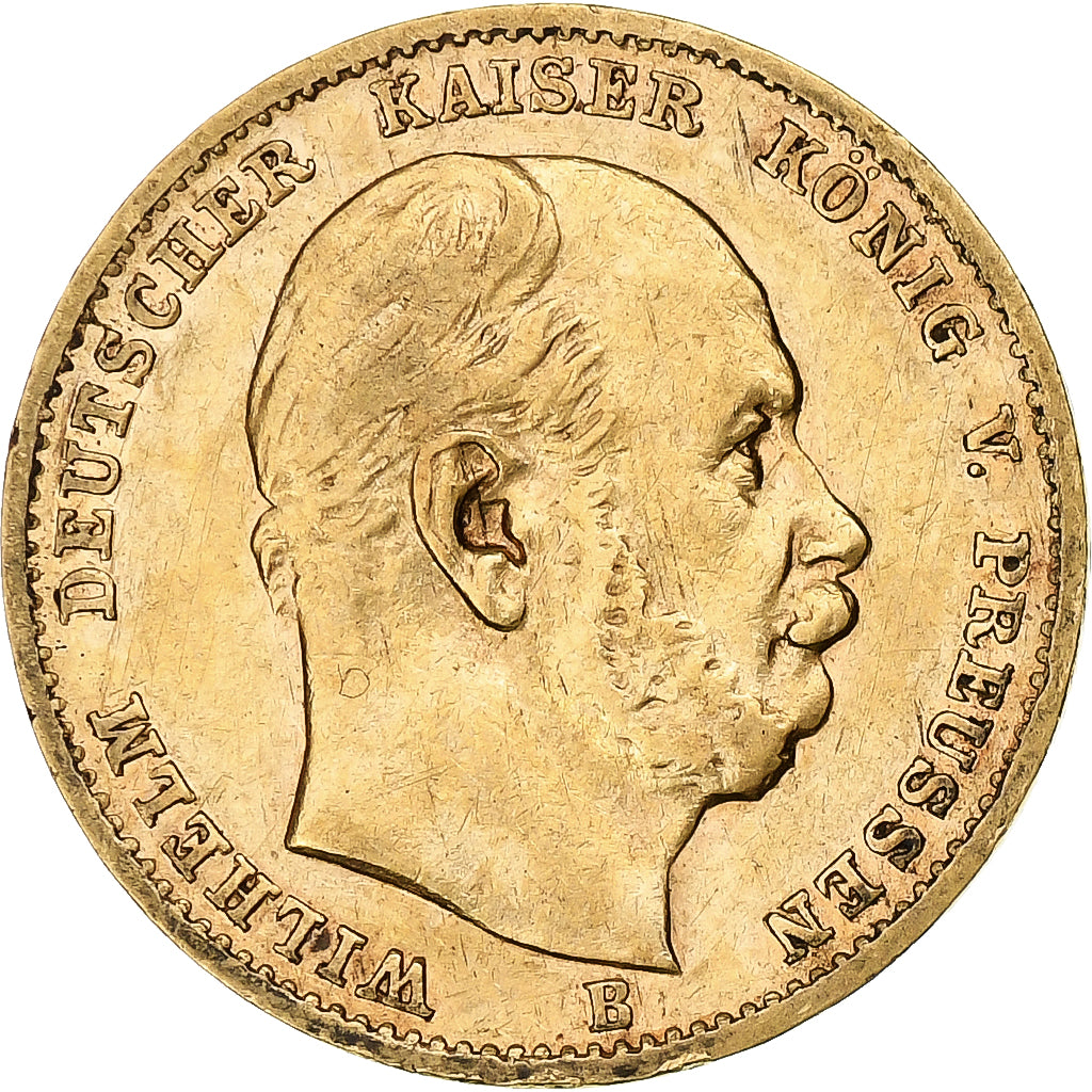 Monnaie, Etats allemands, PRUSSIA, Wilhelm I, 10 Mark, 1873, Hannover, TTB, Or